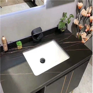Musta Sintrattu Stone Vanity Top -taso